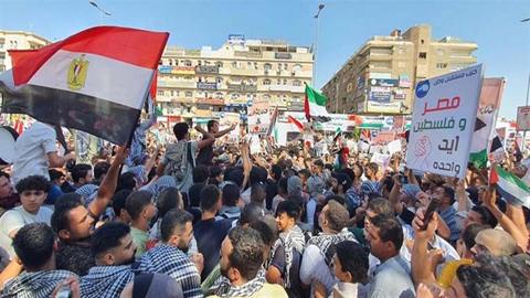 مظاهرات بمختلف المدن المصرية لدعم غزة ولجهود