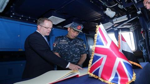 البحرية المصرية والبريطانية تنفذان التدريب